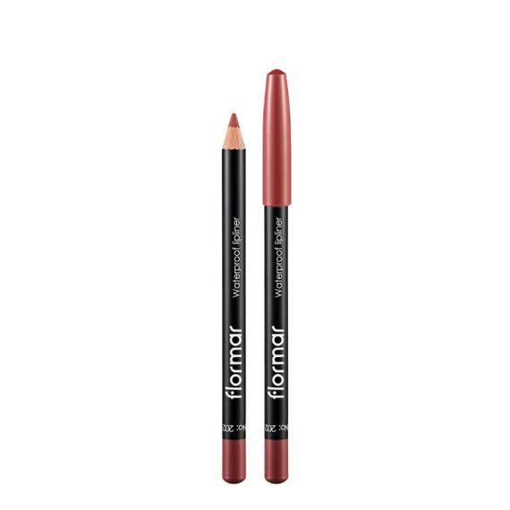 Водостойкий карандаш для губ Flormar 202, Pink Brown