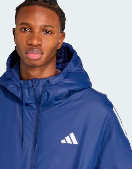 Демісезонна куртка adidas Essentials CLIMAWARM 3-Stripes Insulated Hooded M blue з капюшоном Оригінал | Зображення 3