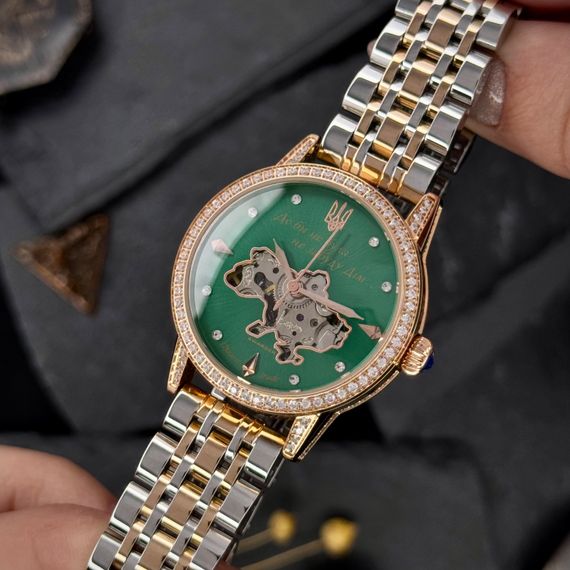 Годинник наручний Awarder 049 Silver-Gold-Green | Зображення 7