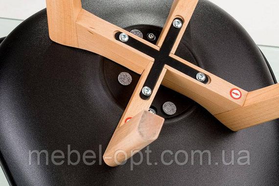 Стул Sedia black DSM Eames Style, черное пластикое сиденье с мягкой подушкой и деревянные буковые ножки | Зображення 9
