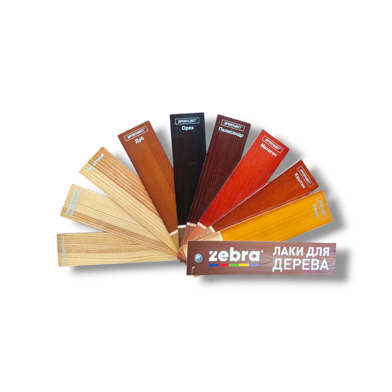 Лак кольоровий для дерева Древоцвіт 0,5 л Zebra Горіх (№5) серія Акварель | Зображення 1