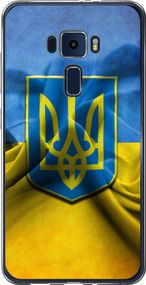 Чехол на Asus Zenfone 3 ZE552KL Флаг и герб Украины 1 "375u-448-17620"