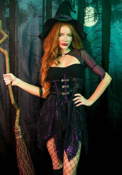 Костюм відьми Leg Avenue Mystical Witch M, сукня, капелюх | Зображення 2