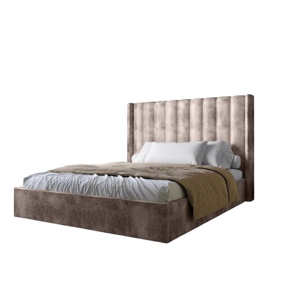 Двоспальне ліжко LION Ніно 160x200 см SILK 105 Шоколадний (LION-045040) | Зображення 1