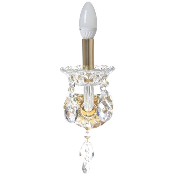 Бра настенное накладное в спальню хрустальное свеча BCL-654W/1 E14 G | Зображення 1