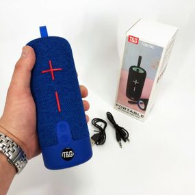 Портативная Bluetooth колонка TG619C FM-радио USB/TF с ремешком. ON-702 Цвет: синий
