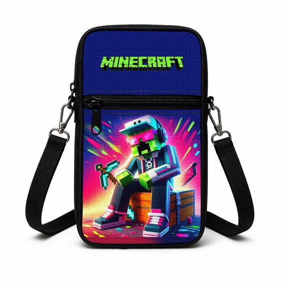 Сумка-чохол для телефону Minecraft,дитяча сумка через плече, водонепроникна міні-сумка (4776)