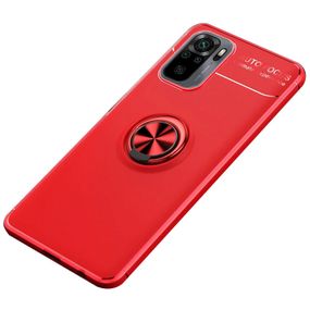 TPU чохол Deen ColorRing під магнітний тримач (opp) для Xiaomi Redmi Note 10 / Note 10s Кольцо-держатель, Красный / Красный