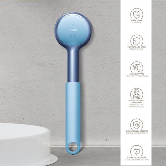 Звукова світлодіодна щітка для всього тіла GESKE Sonic LED Full-Body Brush&Intensive Exfoliator 9в1 aquamarine | Зображення 2