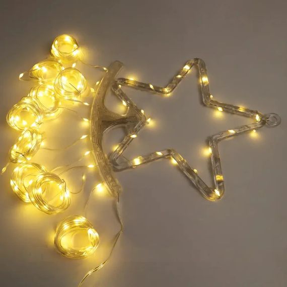 Гірлянда Кінський хвіст зі Зіркою XPRO 2 м з 200 LED лампами та пультом дистанційного керування (234575646_827) | Зображення 1