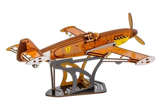 Конструктор Puz-00942 "Винищувач Bf 109" дерев'яний, 258 дет., розмір 34.6х37.5х17.5см PuzzleOK | Зображення 5