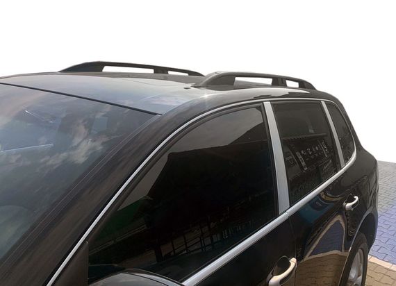Рейлинги Skyport (черный мат) для Porsche Cayenne 2003-2010 гг | Зображення 1