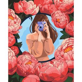 Картина по номерам "Цветочное селфи" ©Kira Corporal Идейка KHO4979 40х50 см