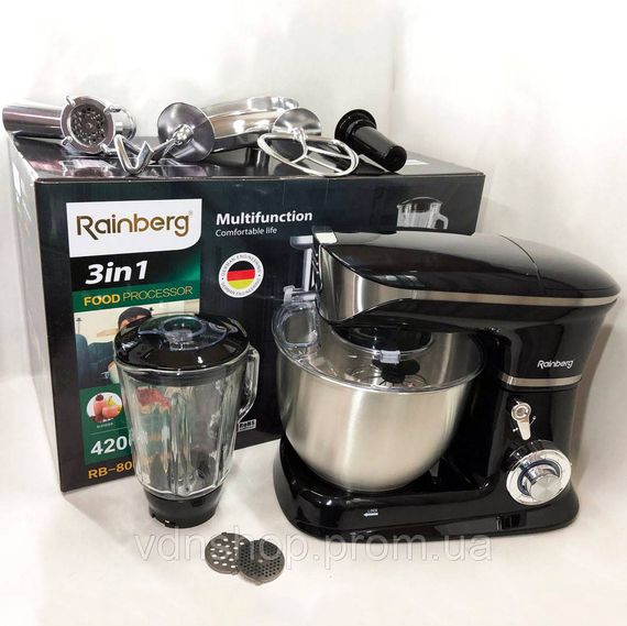 Міксер для змішування кремів, Тістомісильник для дому, Потужний кухонний комбайн тістомісильник AS-53 | Зображення 9