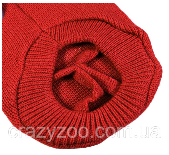 Свитер для собак и котов EcoToys Heart L бело-красный A: 30 см B: 36 см C: 24 см 6901 | Зображення 4