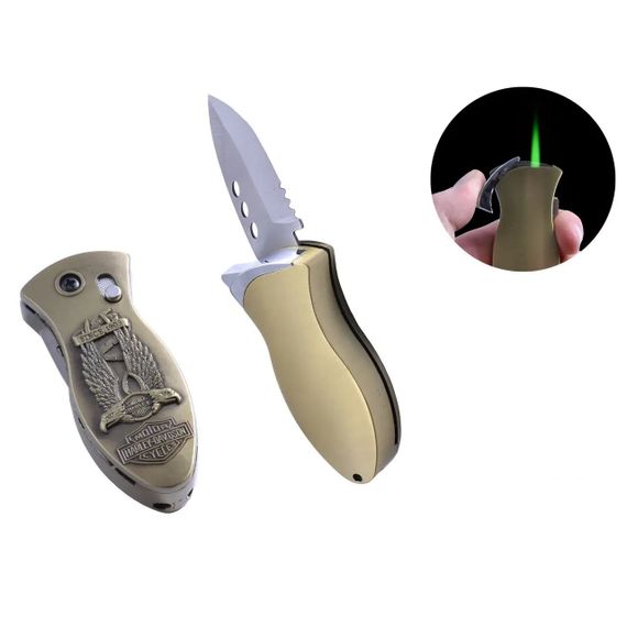 Необычная зажигалка, Зажигалка пьезо турбо, Ветрозащитная зажигалка, Зажигалка в QH-646 подарочном футляре | Зображення 3