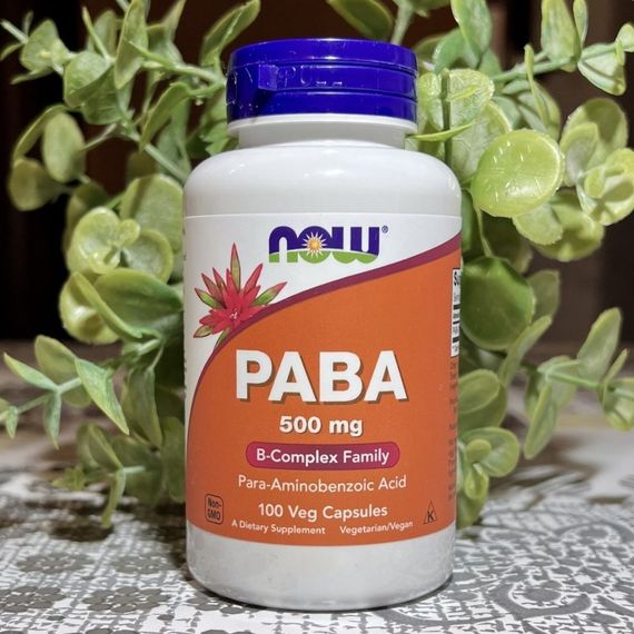 Пара-амінобензойна кислота NOW Foods PABA 500 мг 100 капсул | Зображення 2