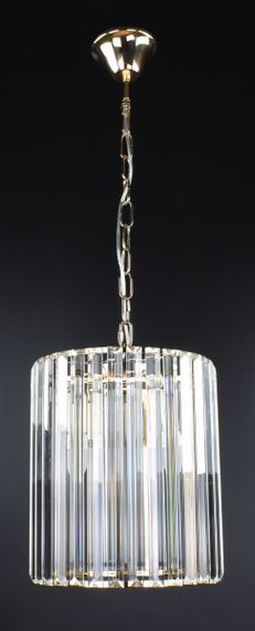 Люстра підвісна на 3 лампочки 26882 Золото 40-200х27х27 см. | Зображення 1