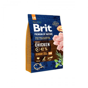 Сухой корм Brit Premium для пожилых собак мелких и средних пород до 25 кг с курицей 3 кг