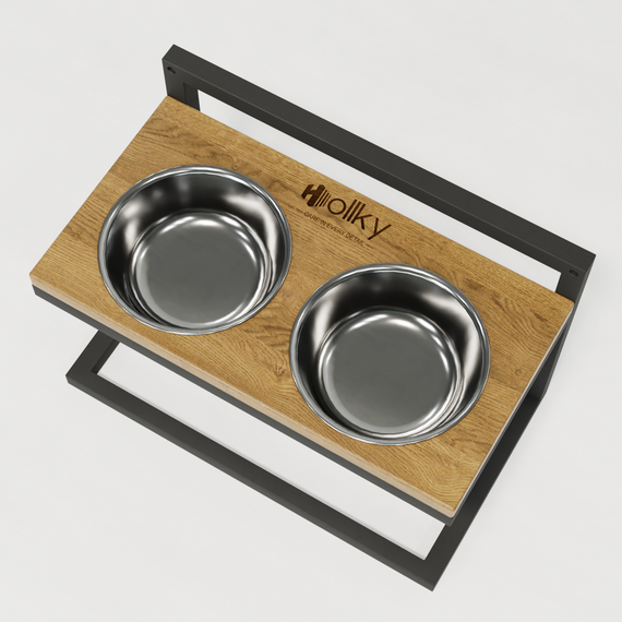 Миски на регулируемой подставке для средних собак Hollky Flex M (2 × 0.85 л) FM-422530-GRNT | Зображення 10