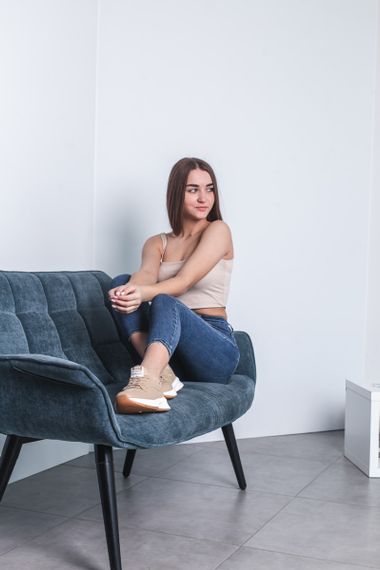 Кроссовки женские Fashion Auburn 3531 36 размер 23 см Бежевый | Зображення 8