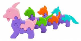 Игрушка развивающая: 3D пазлы Животные (1шт.) — 8 эл
