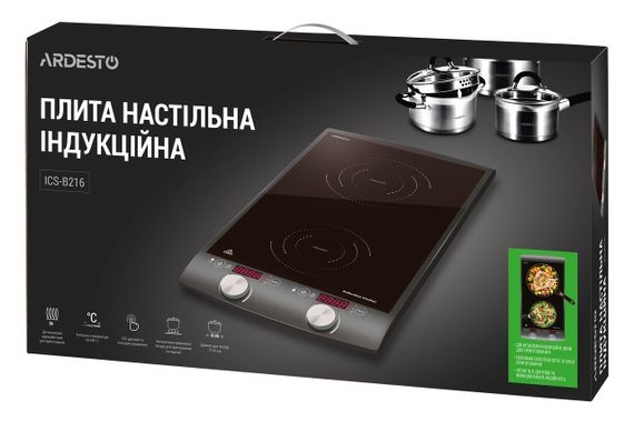 Индукционная электроплитка Ardesto ICS-B216  черная (ICS-B216) | Зображення 6