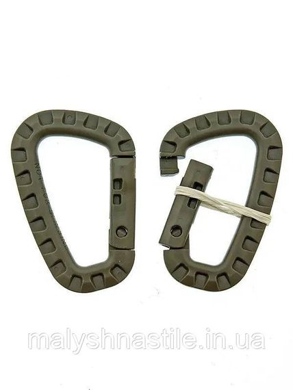 Набір 2 карабіни тактичні Mil-Tec Олива KARABINER ABS (2 ST./BLISTER) OLIV (15921001) | Зображення 2