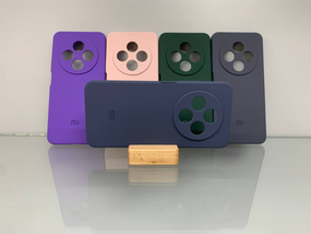 Xiaomi Redmi 14C Протиударний чохол з логотипом софт тач синій