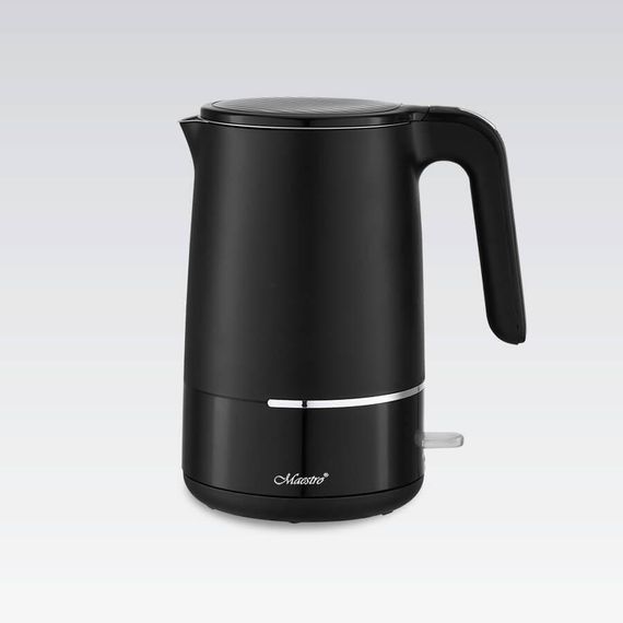Електрочайник Maestro MR-037-BLACK, 1.7 л, 1800 Вт, з подвійними стінками