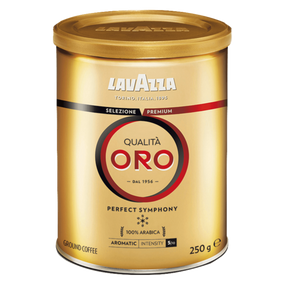 Кофе молотый арабика Lavazza Qualita Orо в банке, 250 грамм для эспрессо, капучино и латте макиато