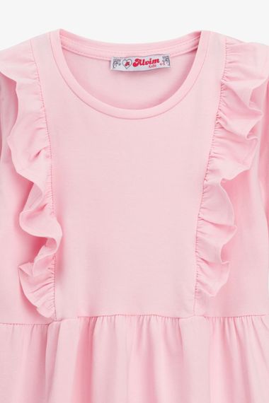 Сукня однотонна для дівчинки Aura Style 726-1 104 см Рожевий shop (2000990944498) | Зображення 1