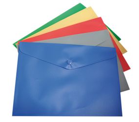 Папка-конверт, на кнопке, А5, BM.3935-99 BUROMAX, матовый полупрозр.пластик (4823078953421) Червоний