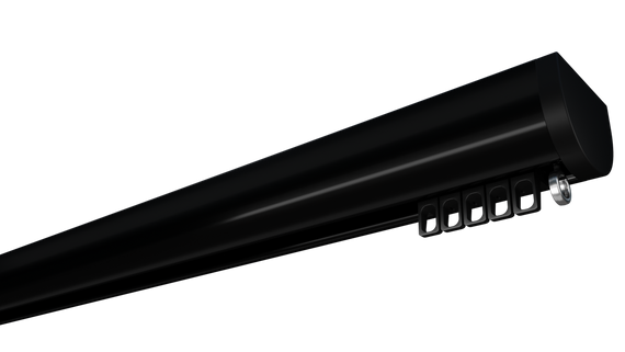 Карниз для штор потолочный  Техно 15 (в сборе) Черный Аналог 375 см.