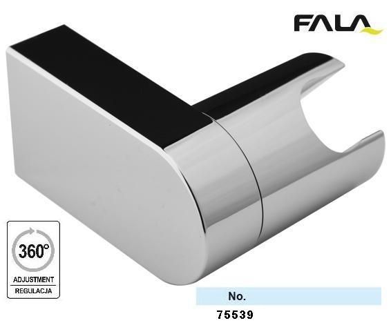 Тримач душових розприскувачів настінний Польща обертовий пластик ABS хром FALA-75539