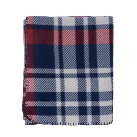 Плед Ardesto Fleece 130x160см, клітинка, синьо-бордовий (ART0719PB) | Зображення 3