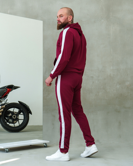 Костюм Лампас весна бордово-белый S L | Зображення 4