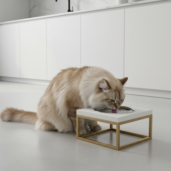 Миска на подставке для кошек и средних собак Hollky Base Solo M (1 × 0,8 л) Solo M-212110-GLWH | Зображення 9