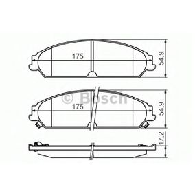 Тормозные колодки Bosch дисковые передние CHRYSLER/DODGE 300C/Caliber/Challenger "F "05 0986494483