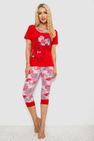 Пижама женская, цвет красный, 243R03677