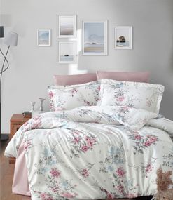 Постельное белье First Choice Cotton Satin 160x220 см семейный Leena Powder