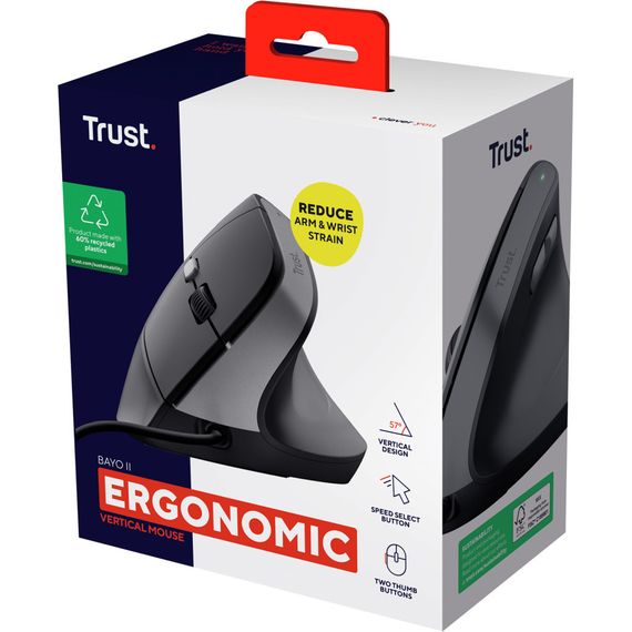Мишка Trust Bayo II Ergonomic USB Black (25144) | Зображення 6