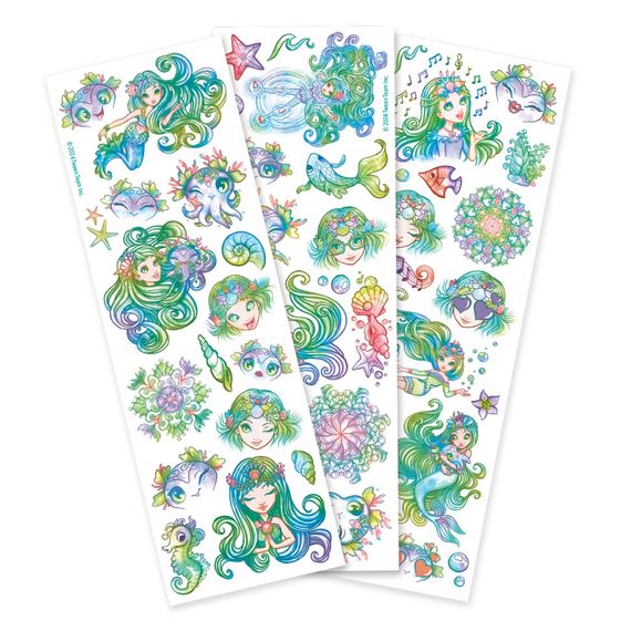 Набір тимчасових татуювань "Зіркові малюнки" Марінія" Nebulous Stars 11458-4 боді-арт | Зображення 1