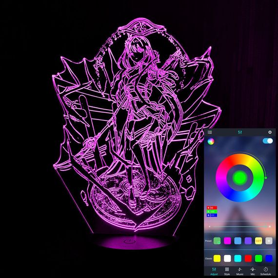 Акриловий світильник-нічник керування з телефона Сегун Райден Баал 2 tty-n001695