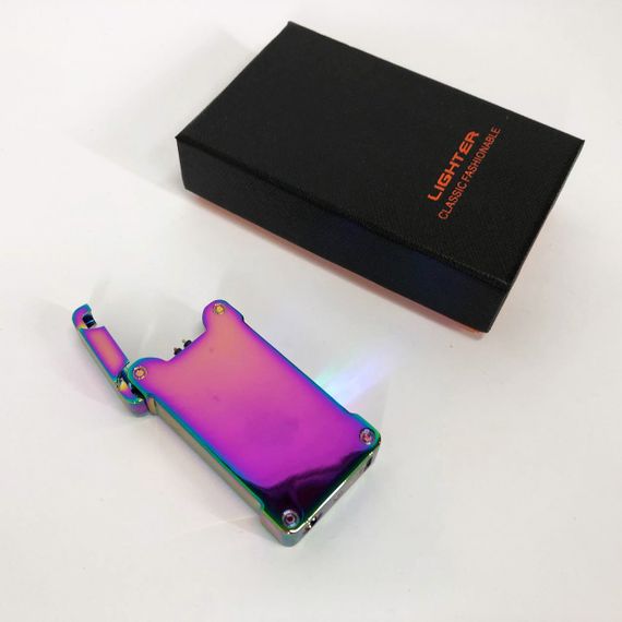 Дугова електроімпульсна запальничка із USB-зарядкою ліхтариком LIGHTER HL-437. FI-691 Колір: хамелеон | Зображення 9