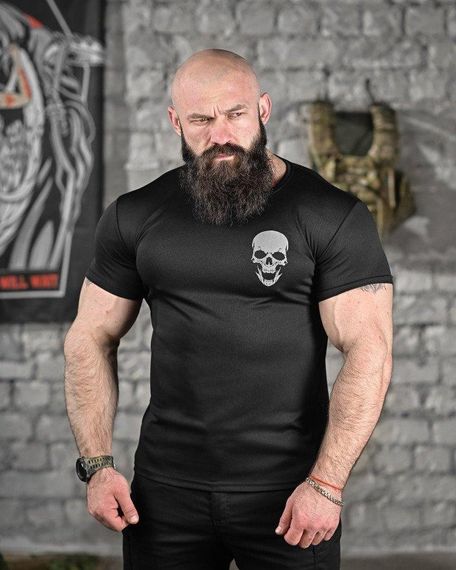 Тактична футболка з відводом поту подруга чорна ДЛ6443 | Зображення 1