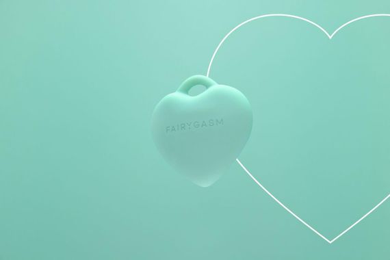 Мінівібратор «Сердечко» FairyGasm PleasureStone green, 9 режимів, на шнурку Sex Aura | Зображення 4