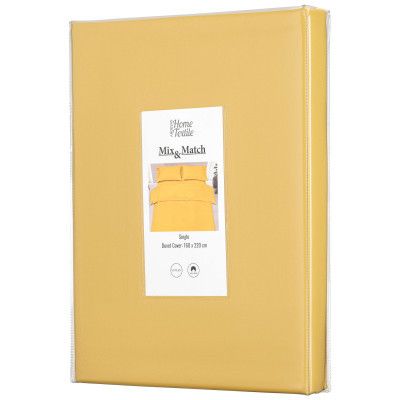 Простынь Ardesto на резинке Mix&amp;Match, 100% хлопок, сатин желтый 160х200+30 см (ART1620FSS) | Зображення 1