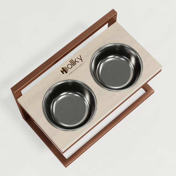 Миски на регулируемой подставке для средних собак Hollky Flex M (2 × 0.85 л) FM-422530-GLWH | Зображення 4