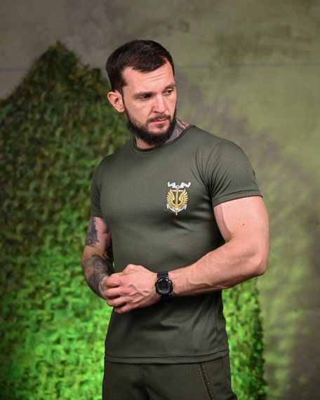 Тактична потоотводяща футболка вірній oliva ПП7718 | Зображення 2